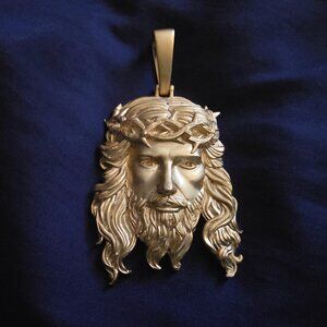 Large Jesus Piece Pendant!